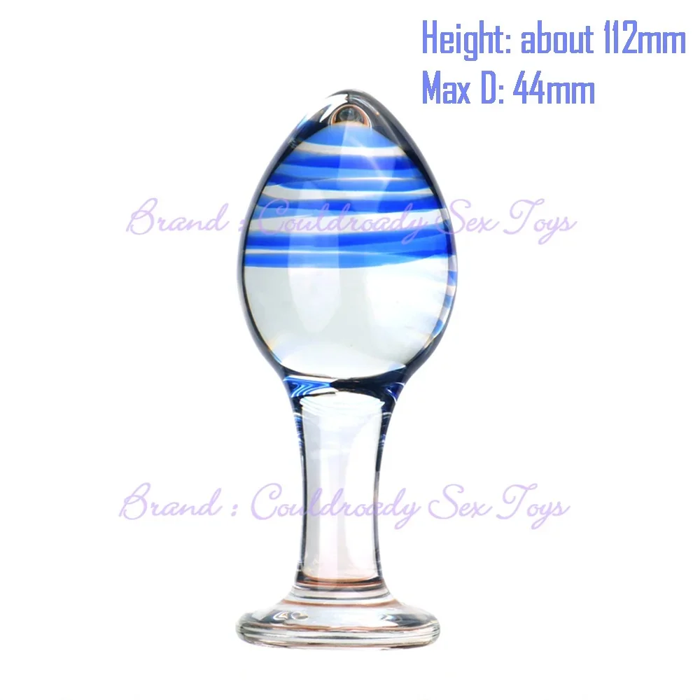 Glazen buttplug Ambre Doré, Ø44 mm · vorm B
