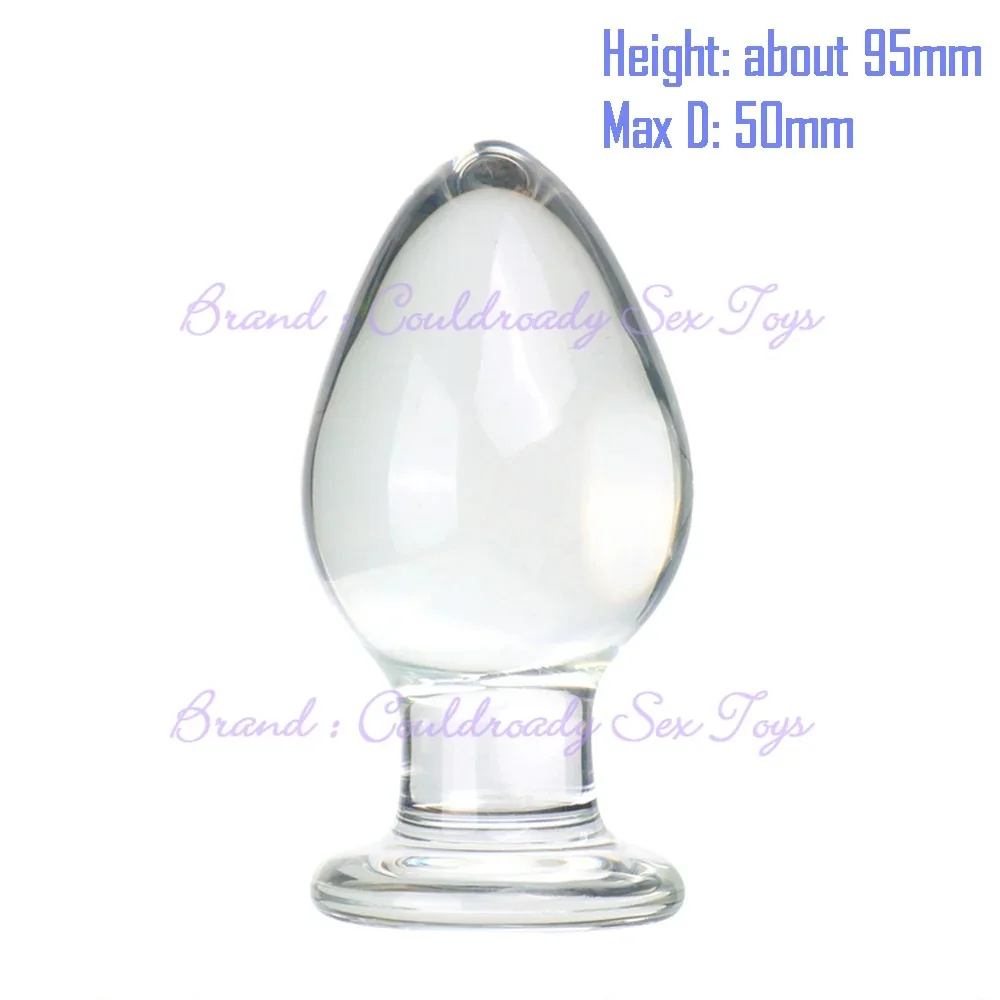 Glazen buttplug Ambre Doré, Ø50 mm · vorm A