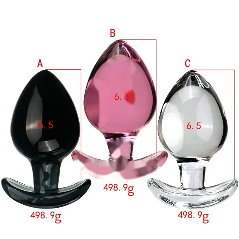 Glazen buttplug Ancre Noir 65, foto 2