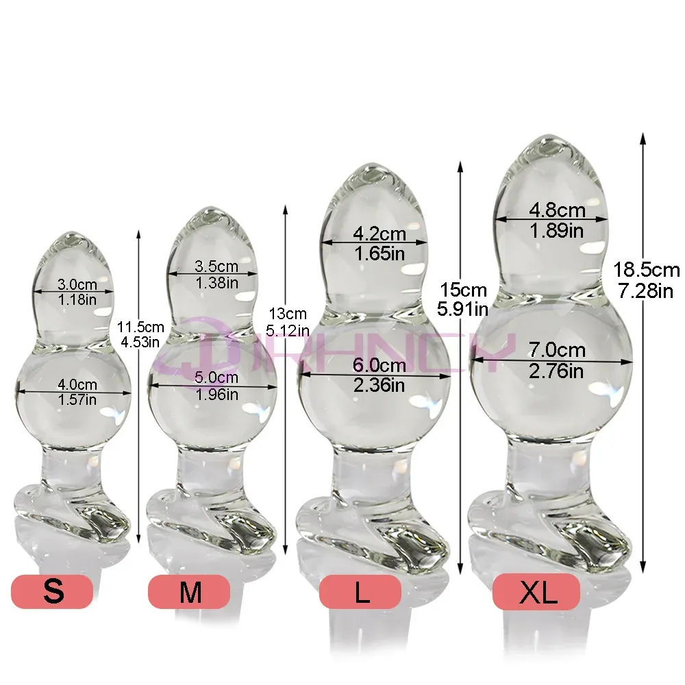 Glazen buttplug Cristal Cascade, foto 2