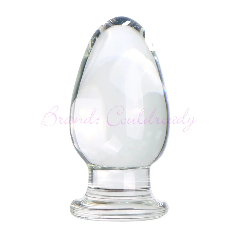 Glazen buttplug Cristal Trio, Model C · 80 × 40 mm