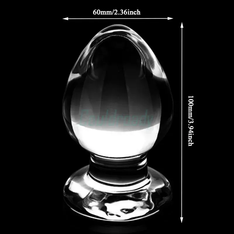 Glazen buttplug Cristal Trio, foto 2