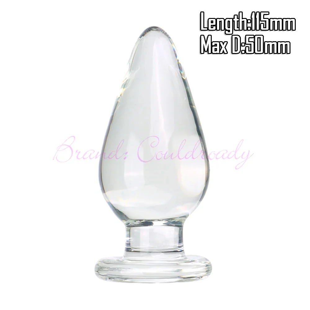Glazen buttplug Cristal Trio, Model I · 115 × 50 mm