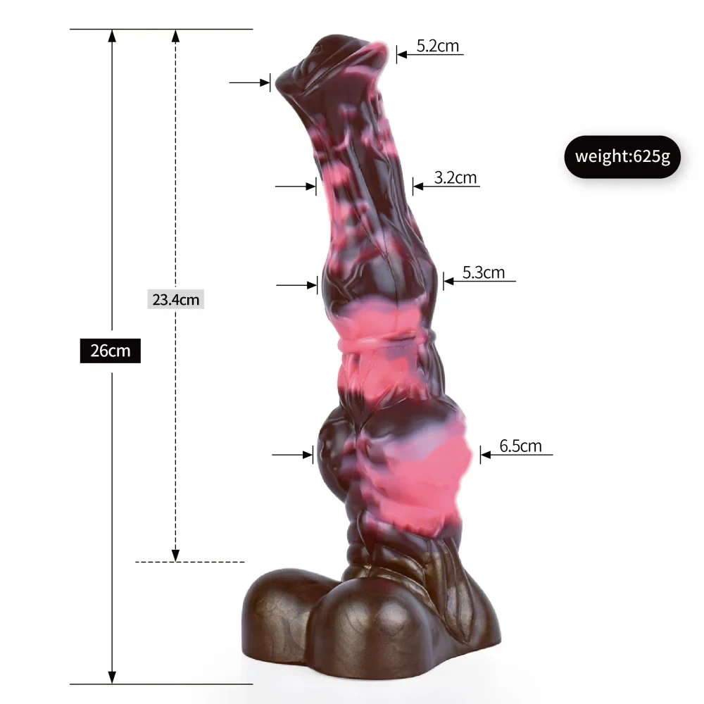 XXL paardendildo Equus Nuit, Model 5124 kleur PN
