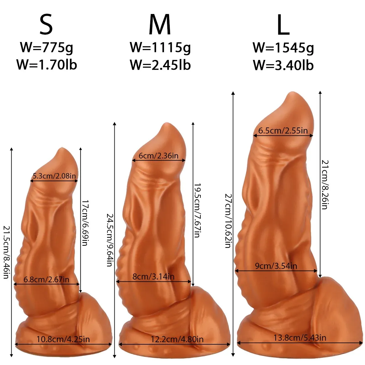 XXL fantasy dildo Fantasy Bronze, foto 2