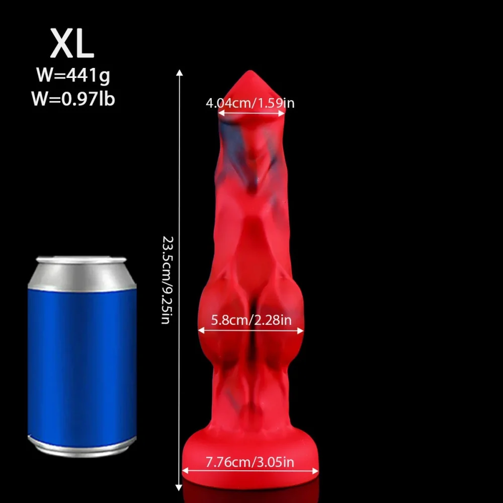 XXL fantasy dildo Fantasy Rubis, Rood · XL
