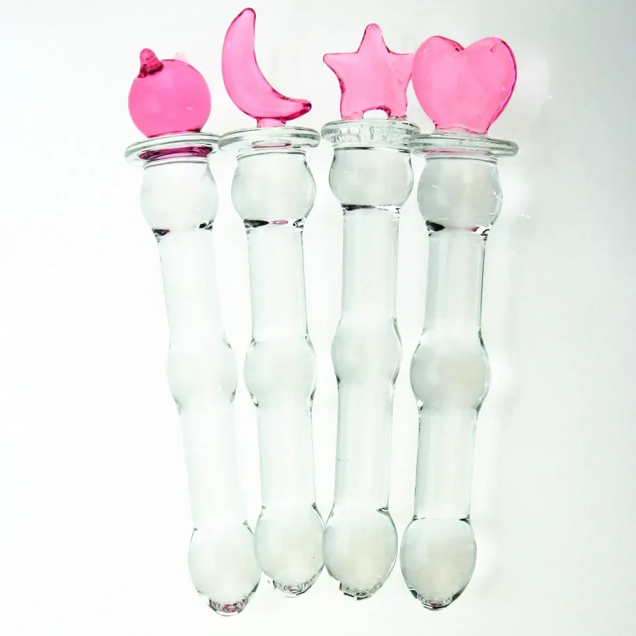 Glazen buttplug Maan Ster Beer Hart, borosilicaatglas (Pyrex)