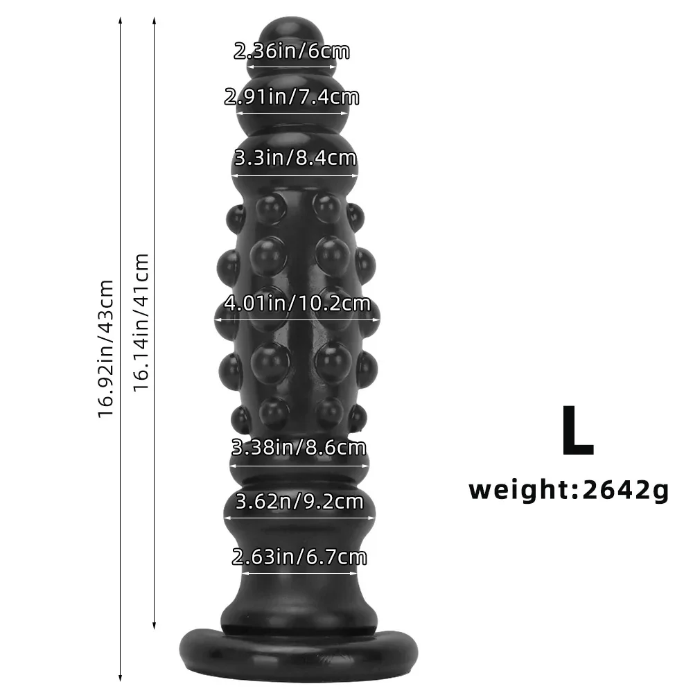 XXL buttplug Gouden Schroef, Zwart · L