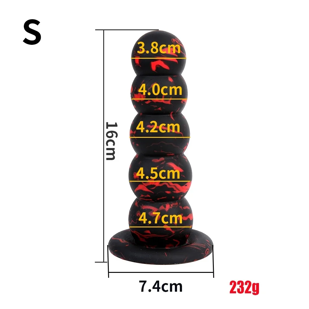XXL buttplug Kralen Lava, Anaal model · S