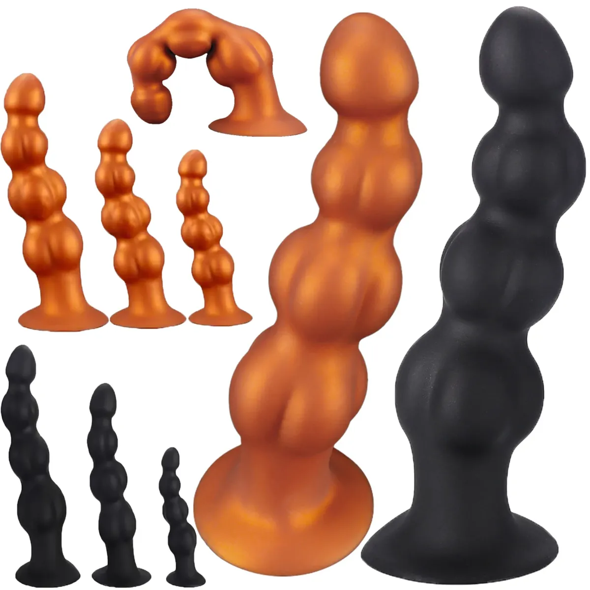 XXL buttplug Kralenplug Bronze