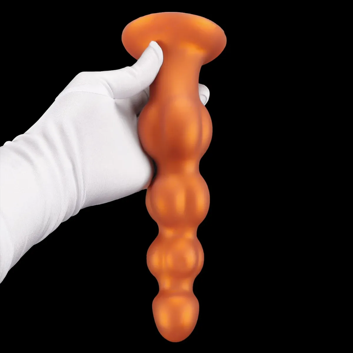 XXL buttplug Kralenplug Bronze, foto 3
