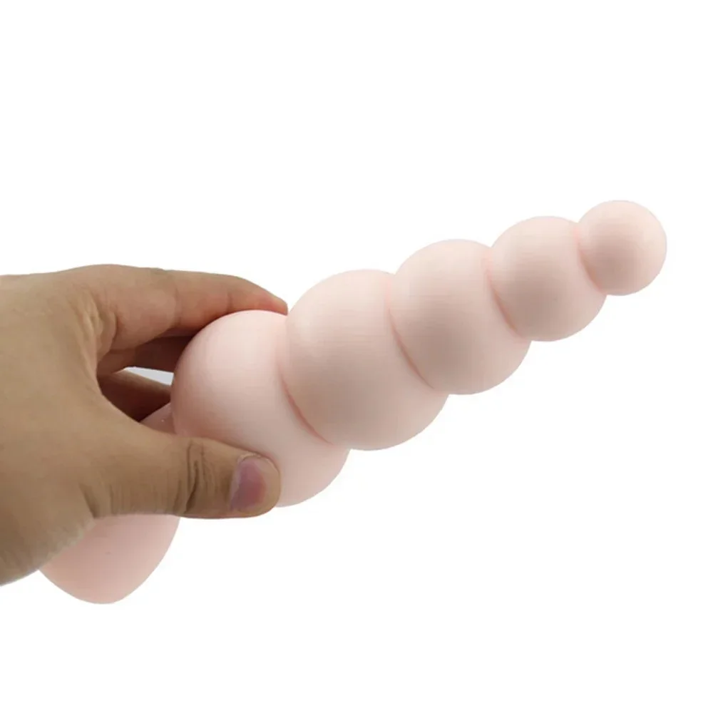 XXL buttplug Kralenplug Classic (dubbel), Roze
