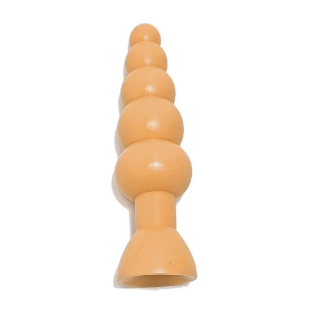 XXL buttplug Kralenplug Classic, Huidkleur