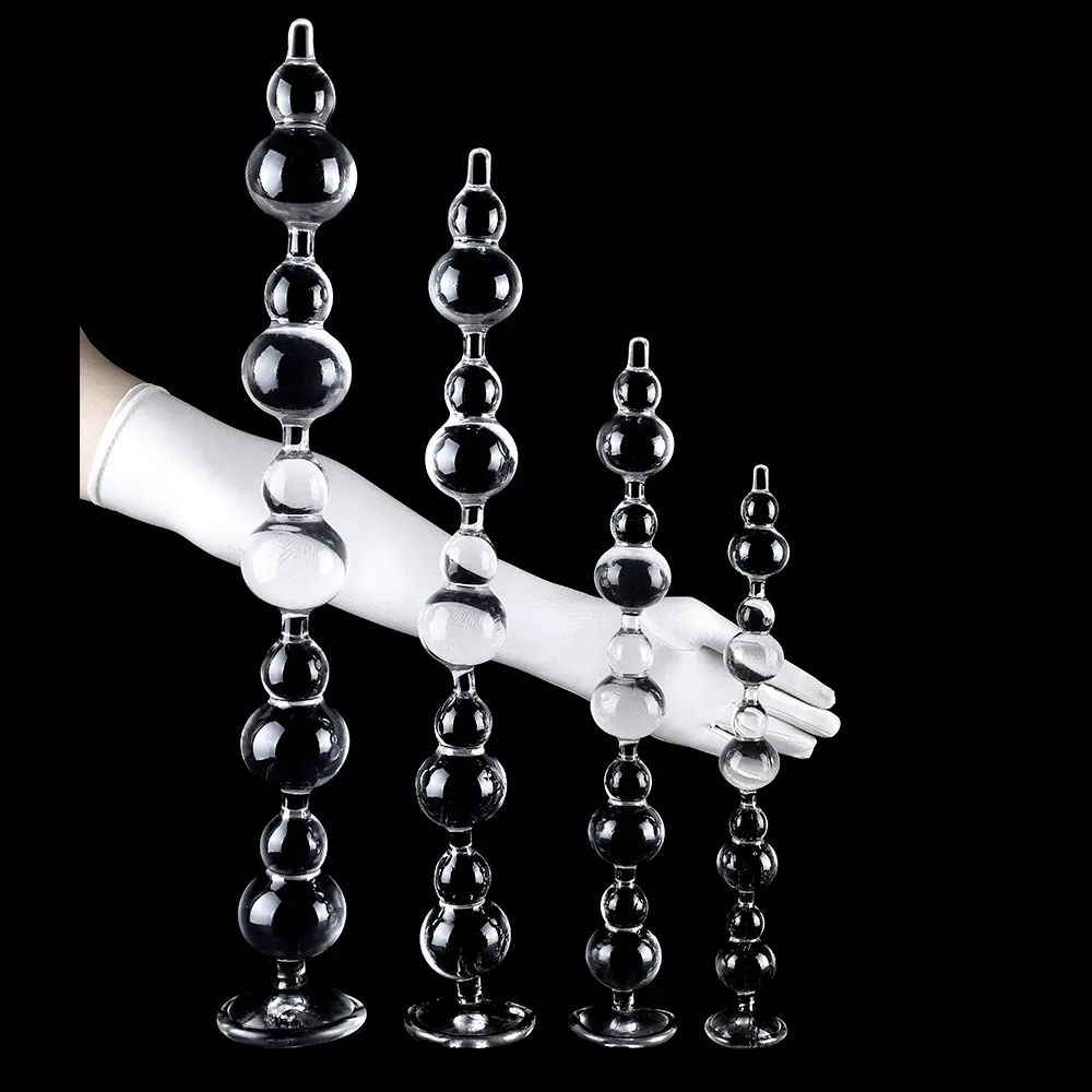 Transparante buttplug Kristal Kralen, foto 5