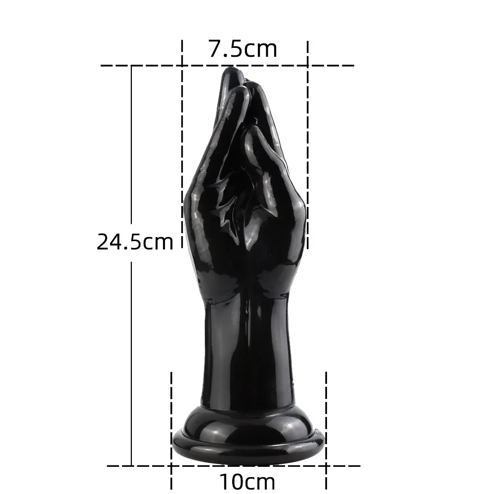 XXL fisting Kristal Vuist, Zwart Vinger