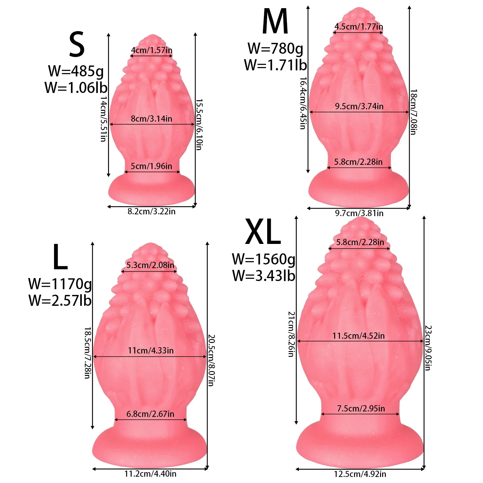 XXL buttplug Lichtgevend Dennenappel, foto 6