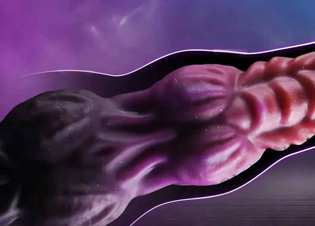 XXL fantasy dildo Monster Knoop Violet, foto 3