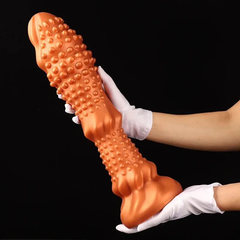 XXL fantasy dildo Noppen Ambre