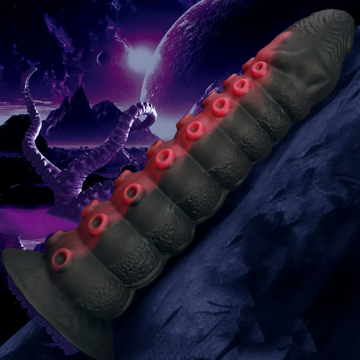 XXL fantasy buttplug Octopus Rouge, foto 2