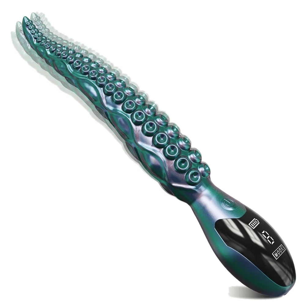XXL fantasy dildo Octopus Vibe LED, Model ZD127 Groen
