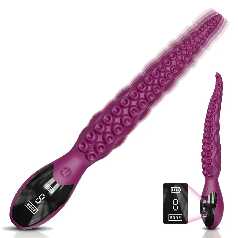 XXL fantasy dildo Octopus Vibe LED, Model ZD127 Paars