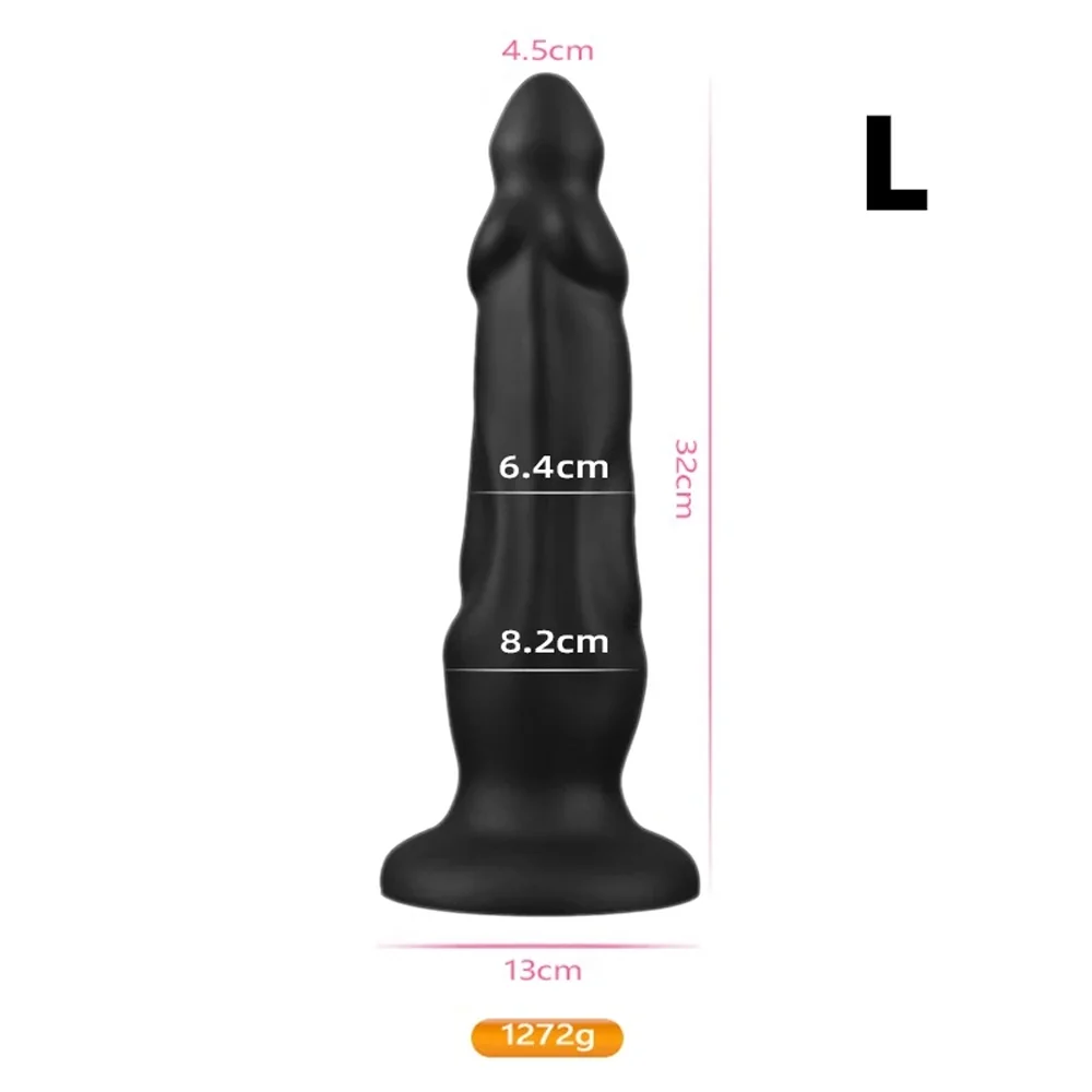 XXL buttplug Silhouet Noir & Or, Zwart · L