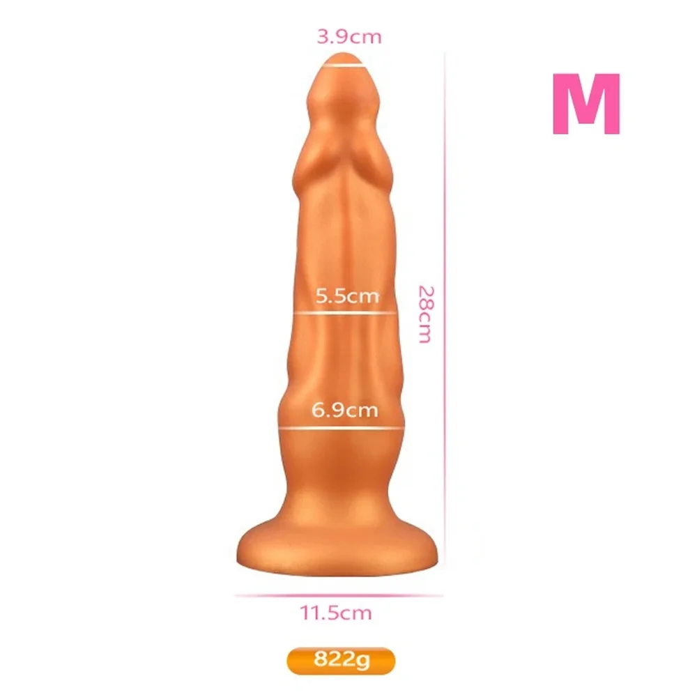 XXL buttplug Silhouet Noir & Or, Goud · M