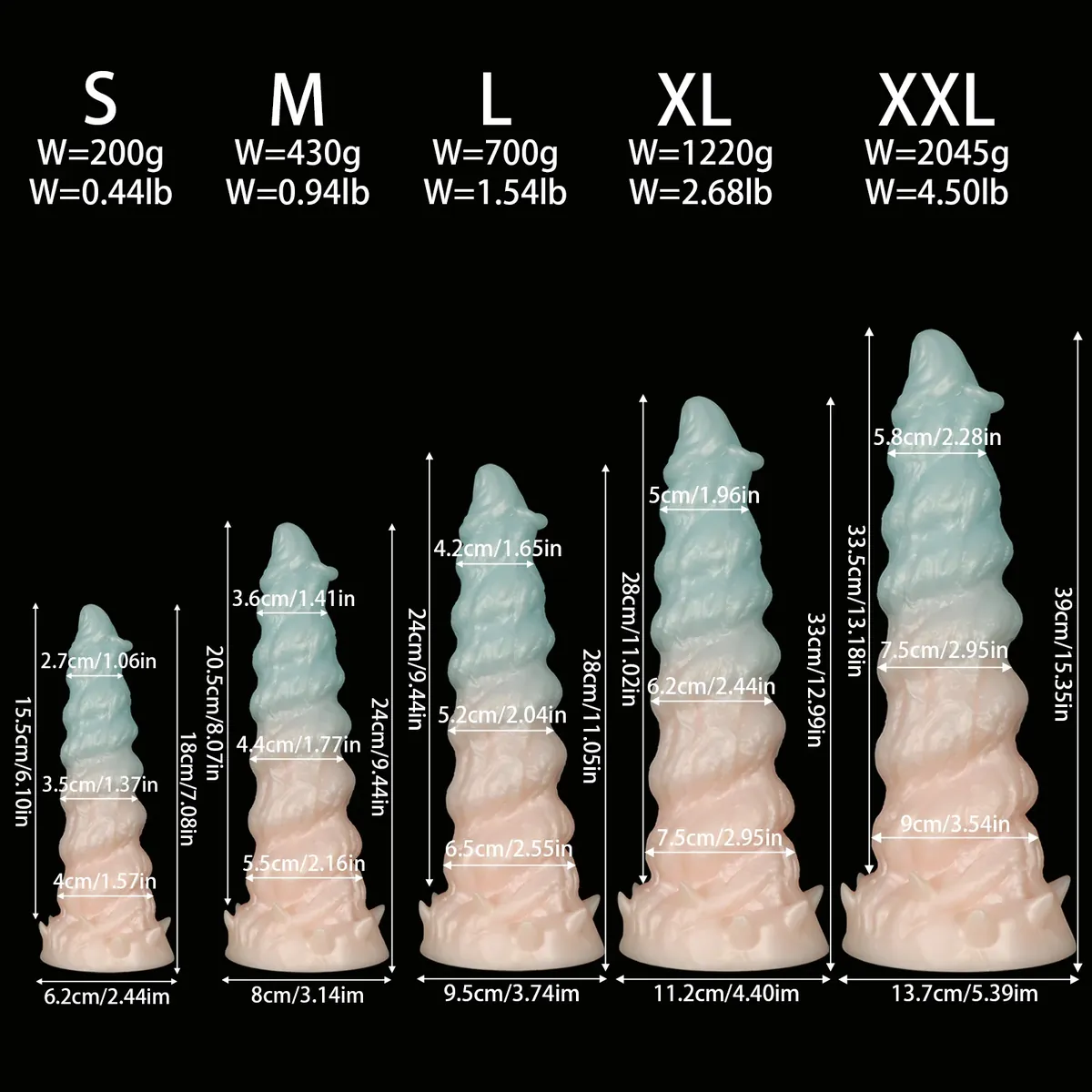 XXL fantasy dildo Spiraal Nebula, foto 4